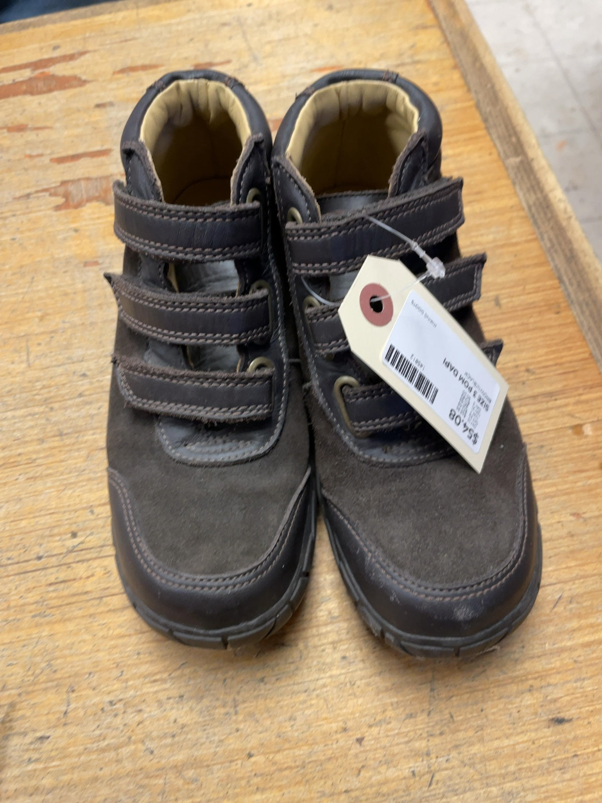 Pom d'Api Hiking Boots Size 3 Brown/Black